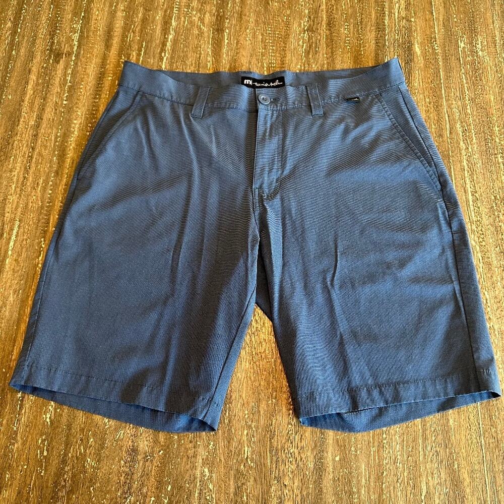 Men's Travis Mathew Golf Shorts Blue Stripe, 34W